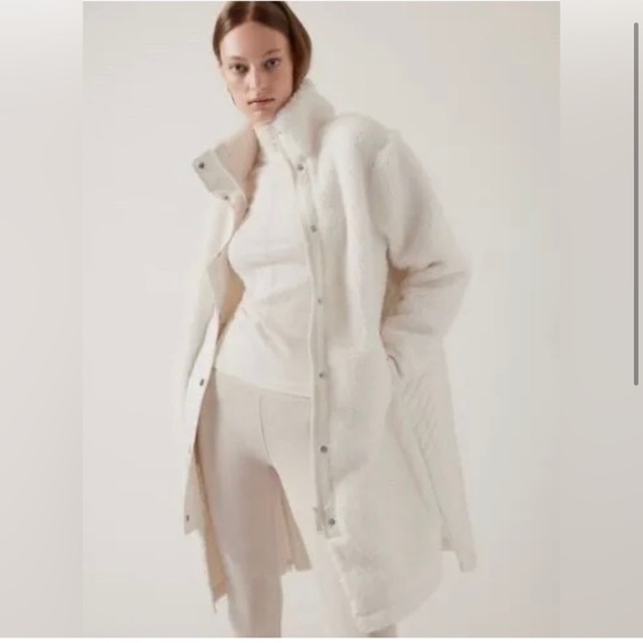 Athleta Jackets & Blazers - NWT-Athleta Magnolia White Cozy Sherpa Coat, 2X